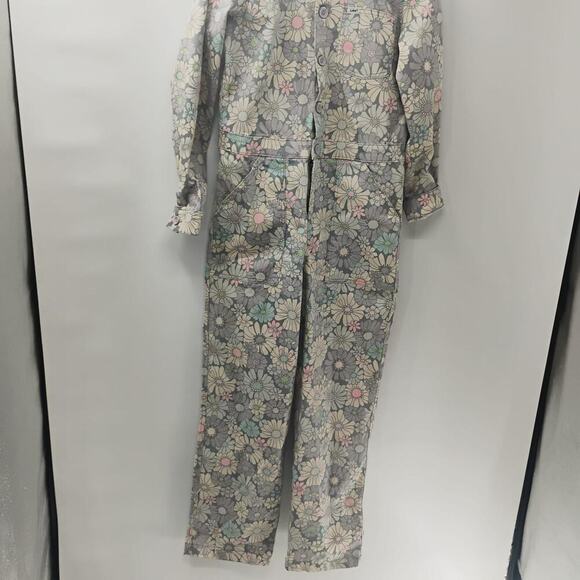 LEE Vintage Modern S Floral Union utility suit Coveralls Jumpsuit Overalls boho - Picture 5 of 15